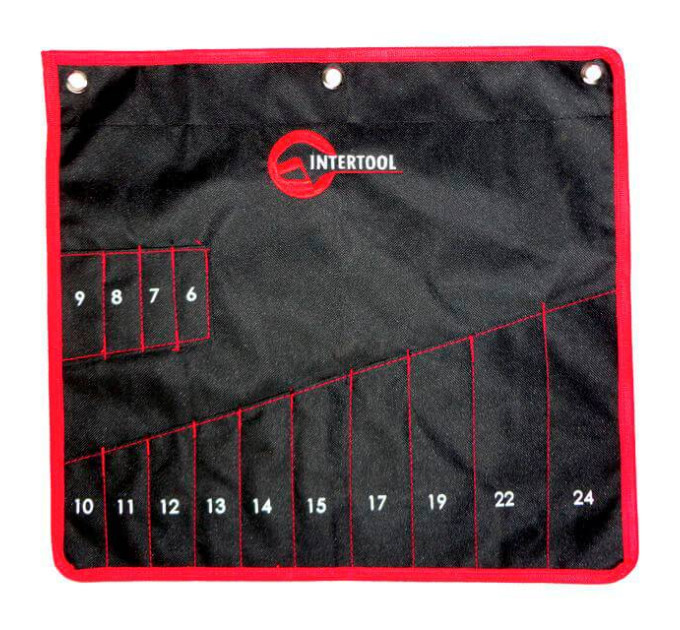 Чохол для гайкових ключів 14 кишень 430x430 мм INTERTOOL BX-9009