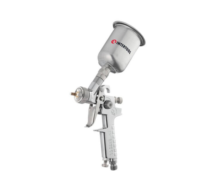 Фарбопульт пневматичний HP MINI, форсунка 0.5 мм, верхній металевий бачок 125 мл, 5 бар INTERTOOL PT-0306