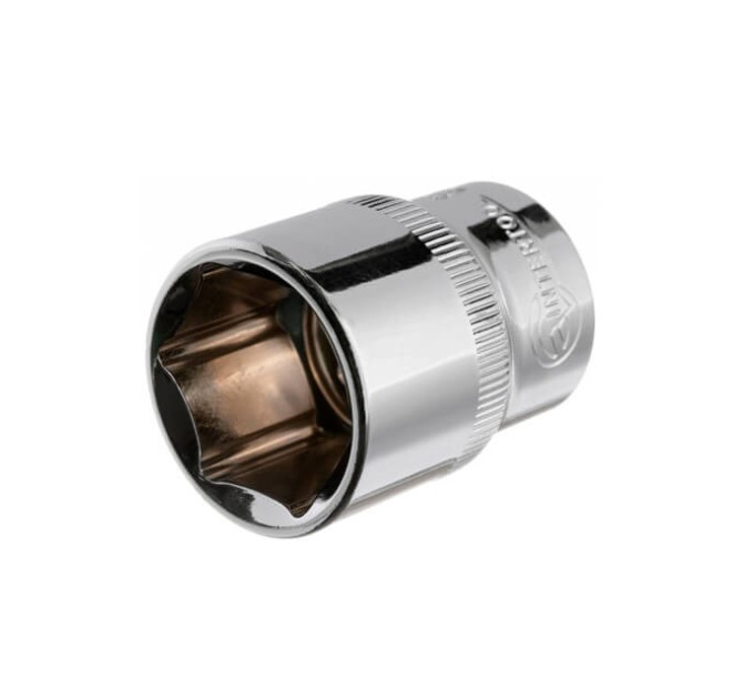 Головка шестигранна 1/2" 22*38 мм CrV INTERTOOL ET-0022