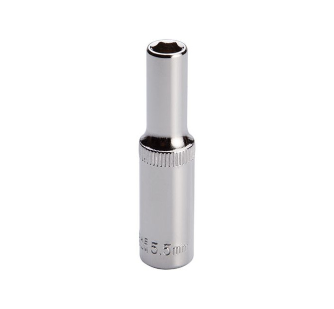 Головка шестигранна подовжена 1/4", 5.5 мм, Cr-V STORM INTERTOOL ET-0455