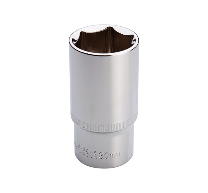 Головка шестигранна подовжена 1/2" 30*78 мм CrV INTERTOOL ET-0130