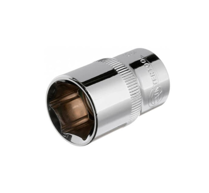 Головка шестигранна 1/2" 18*38 мм CrV INTERTOOL ET-0018