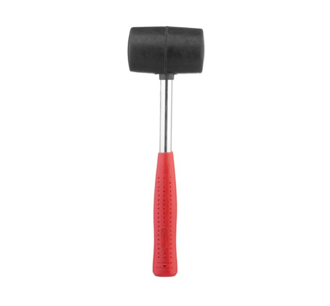 Киянка гумова 340 г, 55 мм, чорна гума, металева ручка INTERTOOL HT-0229