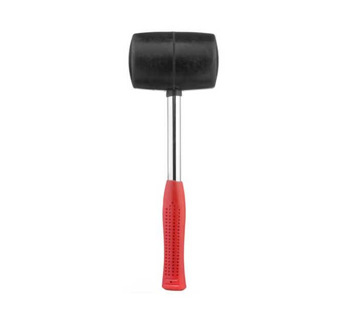 Киянка гумова 900 г, 90 мм, чорна гума, металева ручка INTERTOOL HT-0233