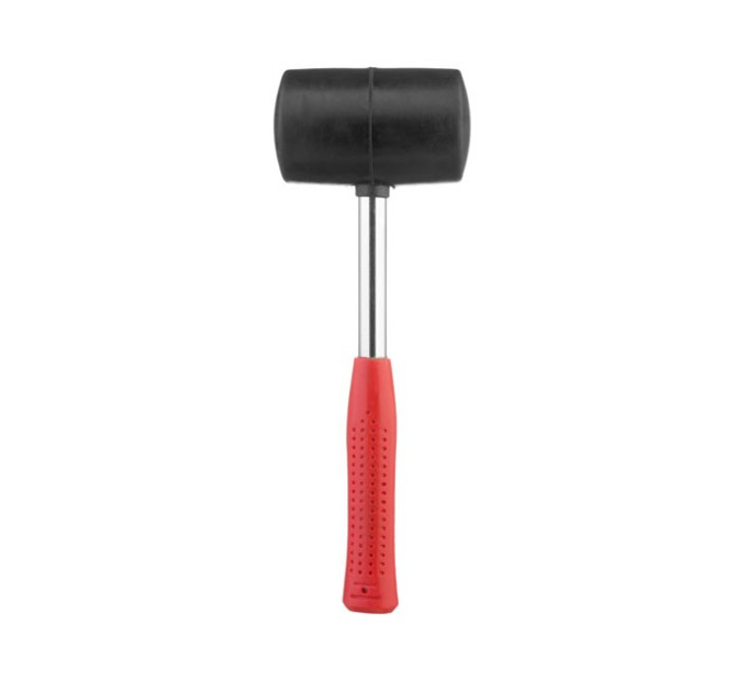 Киянка гумова 680 г, 80 мм, чорна гума, металева ручка INTERTOOL HT-0232