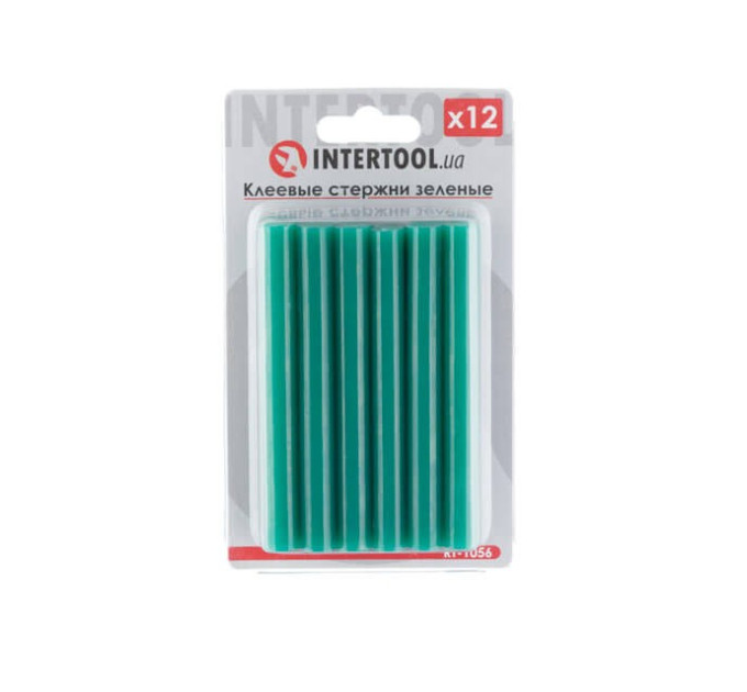 Комплект стрижнів клейових зелених 11,2 мм * 100 мм, 12 шт. INTERTOOL RT-1056