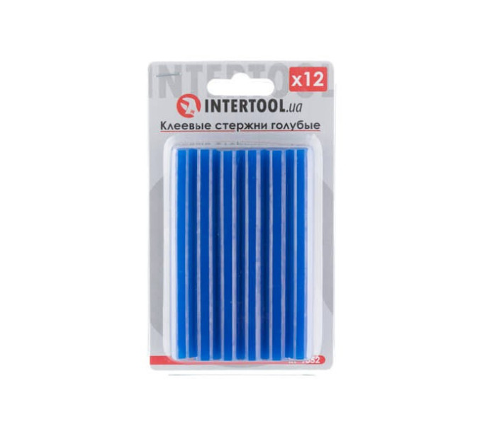 Комплект стрижнів клейових блакитних 11,2 мм * 100 мм, 12 шт. INTERTOOL RT-1052