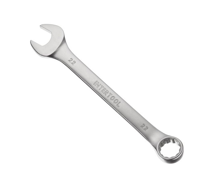 Ключ комбінований 22 мм  CrV INTERTOOL HT-1222