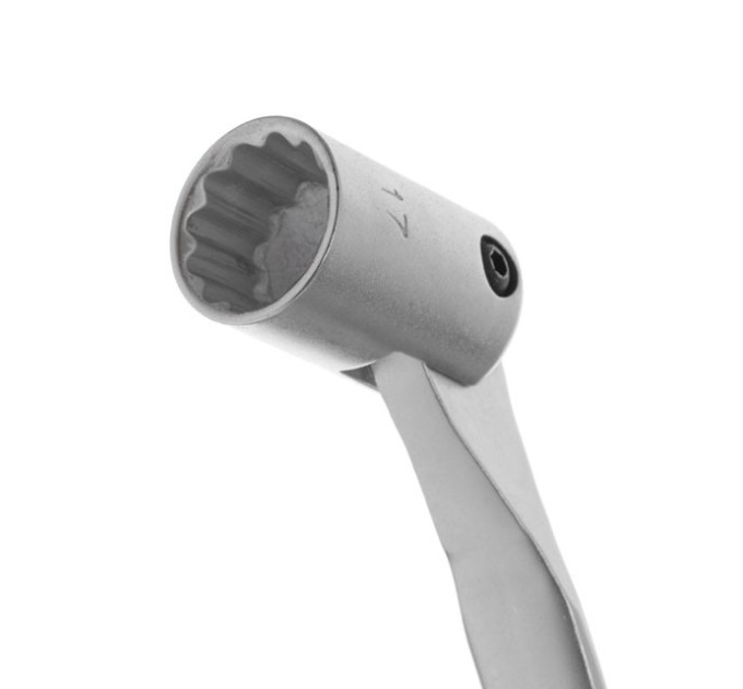 Ключ ріжково-накидний шарнірний 17 мм, CrV, покриття сатин-хром, INTERTOOL XT-1417