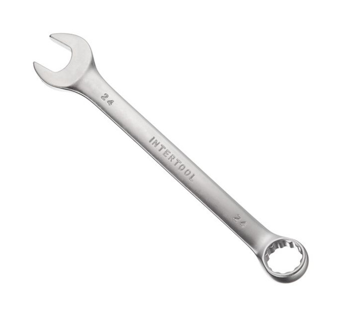 Ключ комбінований 24 мм CrV INTERTOOL HT-1224