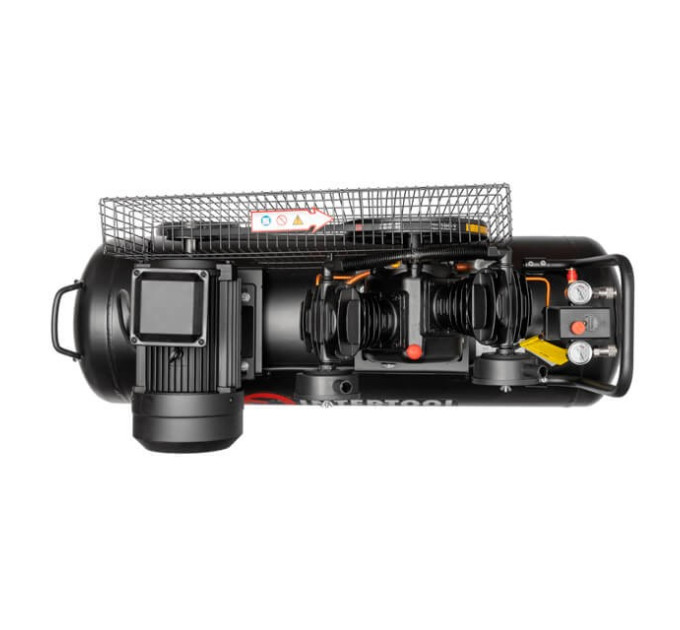 Компресор 100 л, 3 кВт, 380 В, 10 aтм, 500 л/хв., 2 циліндри INTERTOOL PT-0013