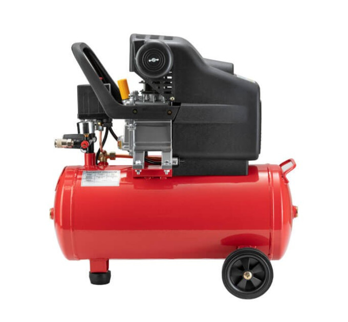 Компресор 24 л, 1.5 кВт, 220 В, 8 aтм, 206 л/хв. INTERTOOL PT-0009