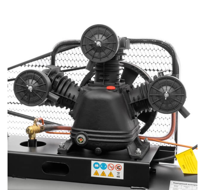 Компресор 100 л, 4 кВт, 380 В, 10 aтм, 600 л/хв., 3 циліндри STORM INTERTOOL PT-0036