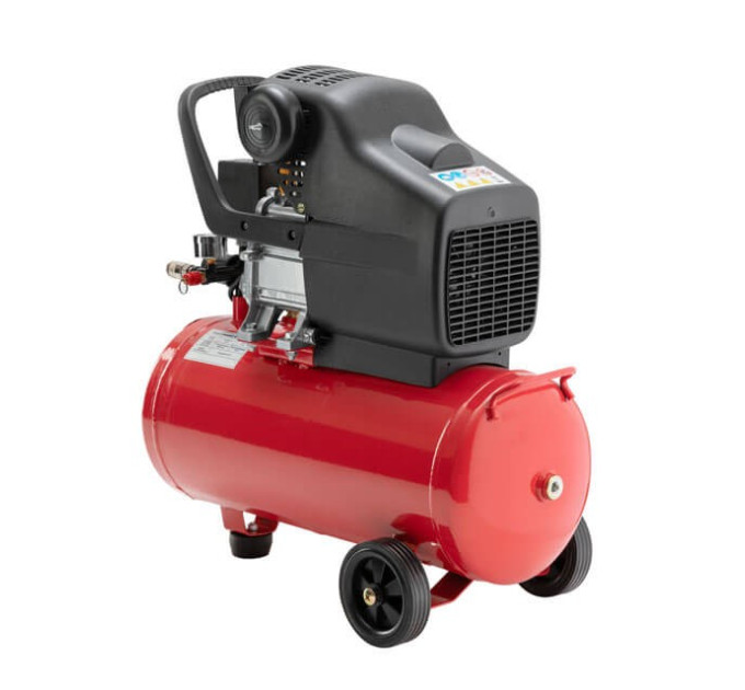 Компресор 24 л, 1.5 кВт, 220 В, 8 aтм, 206 л/хв. INTERTOOL PT-0009