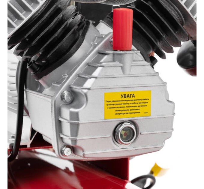 Компресор 100 л, 3 кВт, 220 В, 10 aтм, 420 л/хв., 2 циліндри INTERTOOL PT-0008