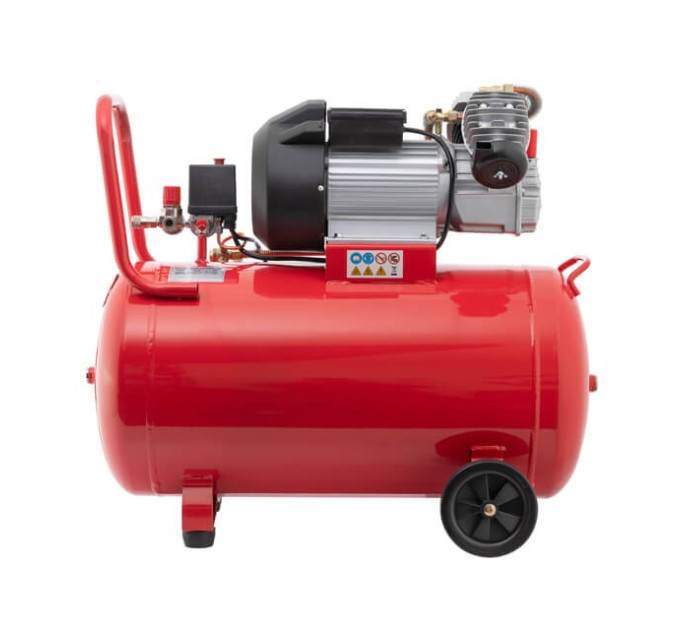 Компресор 100 л, 3 кВт, 220 В, 10 aтм, 420 л/хв., 2 циліндри INTERTOOL PT-0008
