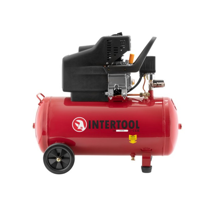 Компресор 50 л, 1500 Вт, 220 В, 8 aтм, 206 л/хв. INTERTOOL PT-0003