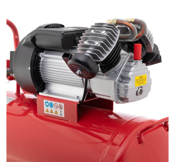 Компресор 100 л, 3 кВт, 220 В, 10 aтм, 420 л/хв., 2 циліндри INTERTOOL PT-0008