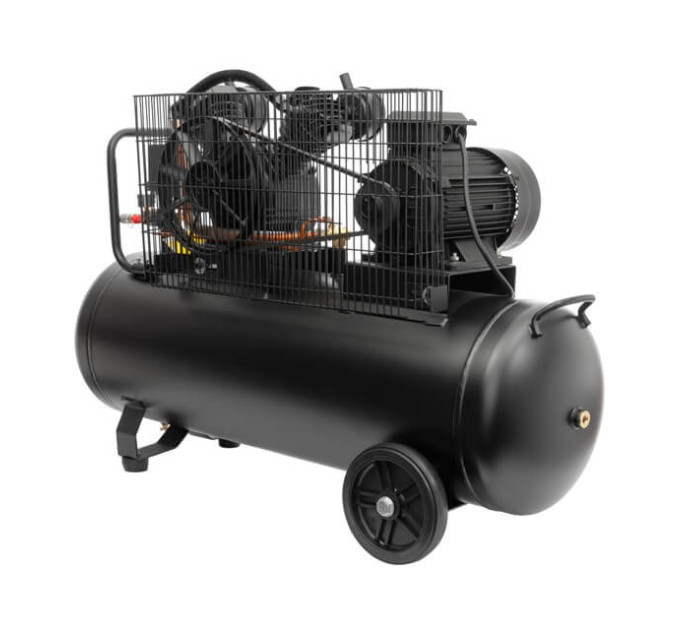 Компресор 100 л, 3 кВт, 380 В, 10 aтм, 500 л/хв., 2 циліндри INTERTOOL PT-0013
