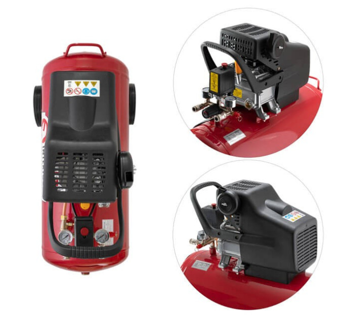 Компресор 50 л, 1500 Вт, 220 В, 8 aтм, 206 л/хв. INTERTOOL PT-0003