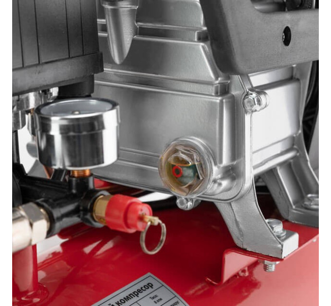 Компресор 24 л, 1.5 кВт, 220 В, 8 aтм, 206 л/хв. INTERTOOL PT-0009