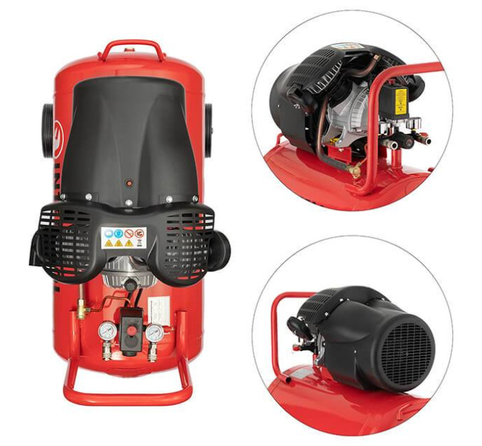 Компресор 100 л, 2.23 кВт, 220 В, 10 aтм, 354 л/хв., 2 циліндри INTERTOOL PT-0005