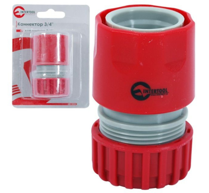 Конектор 3/4" для шланга 3/4" INTERTOOL GE-1018