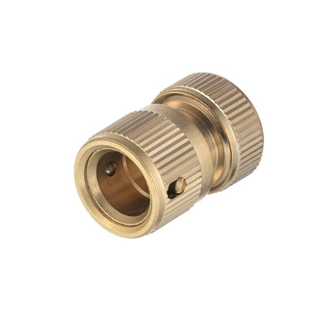 Конектор латунний з аквастопом 1/2" на шланг 3/4" STORM INTERTOOL GE-1217