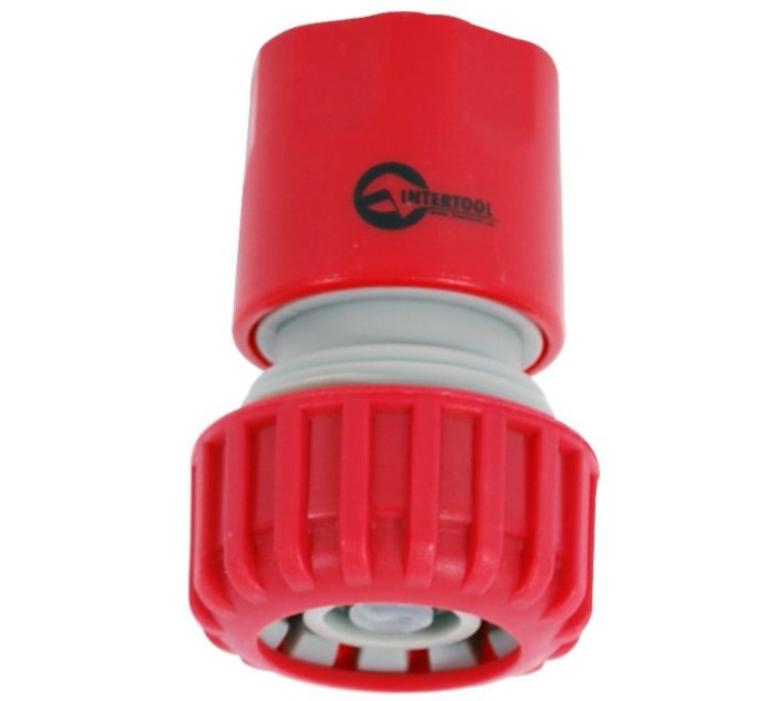 Конектор 1/2" з аквастопом для шланга 3/4" INTERTOOL GE-1020