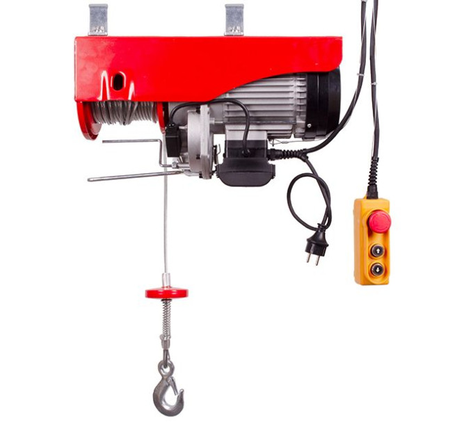 Лебідка електрична 220/230 В, 1600 Вт, 500/999 кг, трос 5.6 мм * 12 м INTERTOOL GT1483