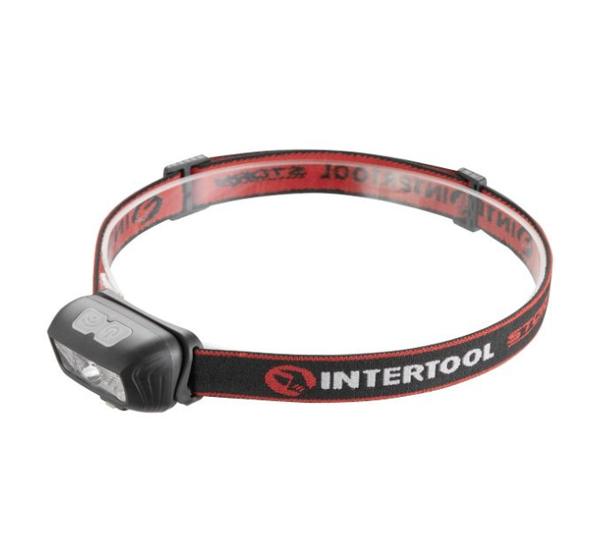 Ліхтар налобний акумуляторний XPE+2SMD+2RED SMD, 6 режимів роботи, сенсор, STORM INTERTOOL LB-0310