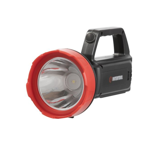 Ліхтар акумуляторний 1LED+1COB, power bank, індикатор заряду, сонячна панель INTERTOOL LB-0107