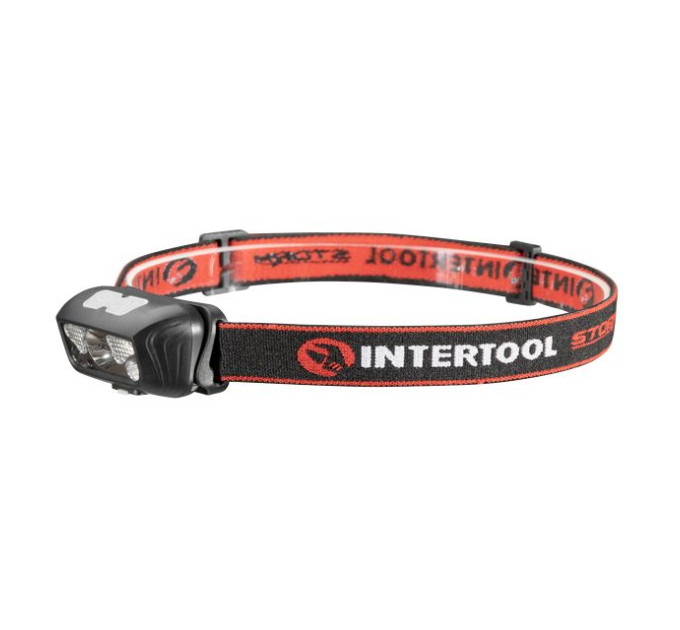Ліхтар налобний акумуляторний XPE+2SMD+2RED SMD, 6 режимів роботи, сенсор, STORM INTERTOOL LB-0310