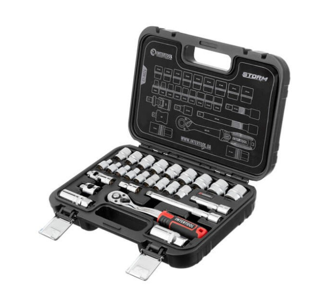 Набір інструментів 3/8", 26 од., Cr-V STORM INTERTOOL ET-8026
