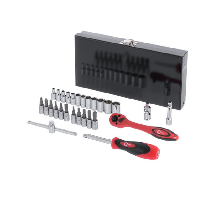 Набір інструментів 1/4", 28 од. (гол. 4-13 мм, біти 11 од.) INTERTOOL ET-6028