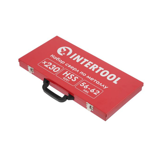 Набір свердел HSS 230 од. в металевому кейсі INTERTOOL SD-0309