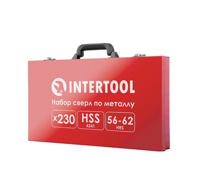 Набір свердел HSS 230 од. в металевому кейсі INTERTOOL SD-0309