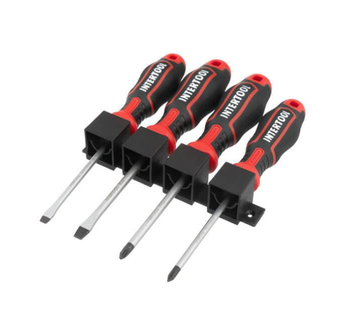 Набір викруток 4 од (SL5.0 * 100 мм, SL6.0 * 100 мм, PH1 * 100 мм, PH2 * 100 мм), STORM INTERTOOL VT-3434
