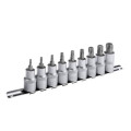 Набір TORX на планці, 1/2", Т20-T70, 9 од. INTERTOOL HT-1849