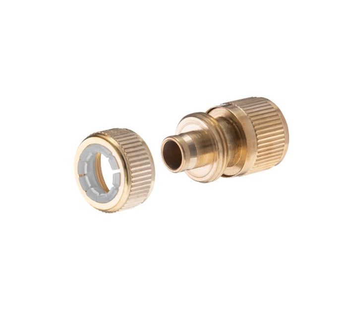 Комплект насадка латунна для поливу 1/2", конектор з аквастопом 1/2", конектор 1/2", адаптер 1/2" та 3/4" STORM INTERTOOL GE-1426
