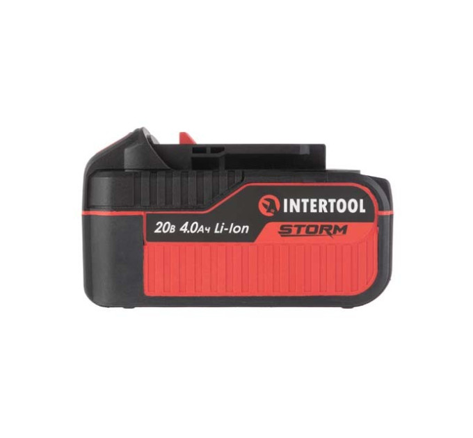 Акумулятор 20 В, Li-ion, 4.0 Аг, індикатор рівня заряду INTERTOOL WT-0341