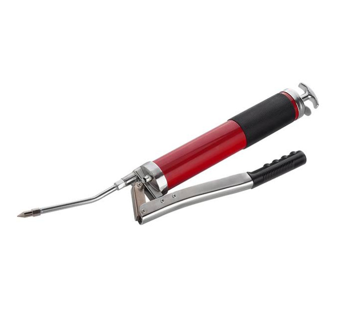 Шприц для змащування двоплунжерний 600 см3 з гнучким шлангом. INTERTOOL HT-0060
