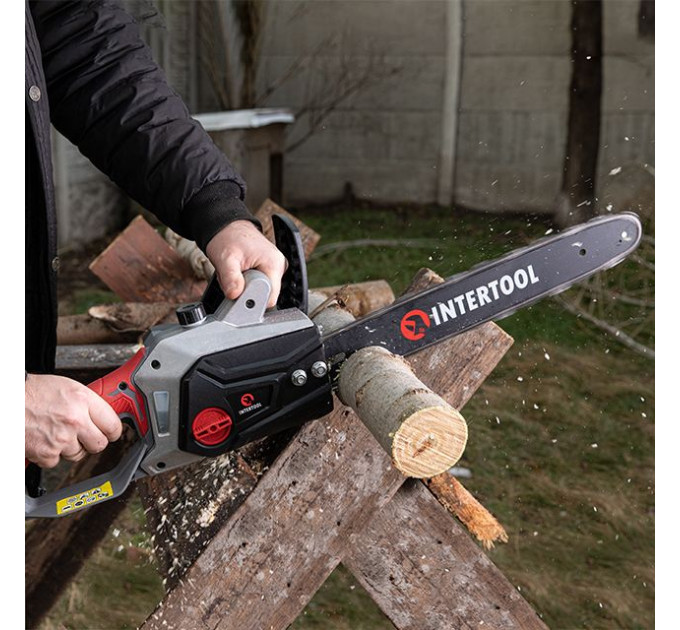 Пила ланцюгова електрична 1600 Вт, шина 40 см, боковий двигун INTERTOOL DT-2200