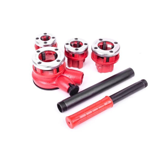 Набір плашок 4 шт для нарізання різьби 1/2"; 3/4"; 1"; 1 1/4" INTERTOOL SD-8004