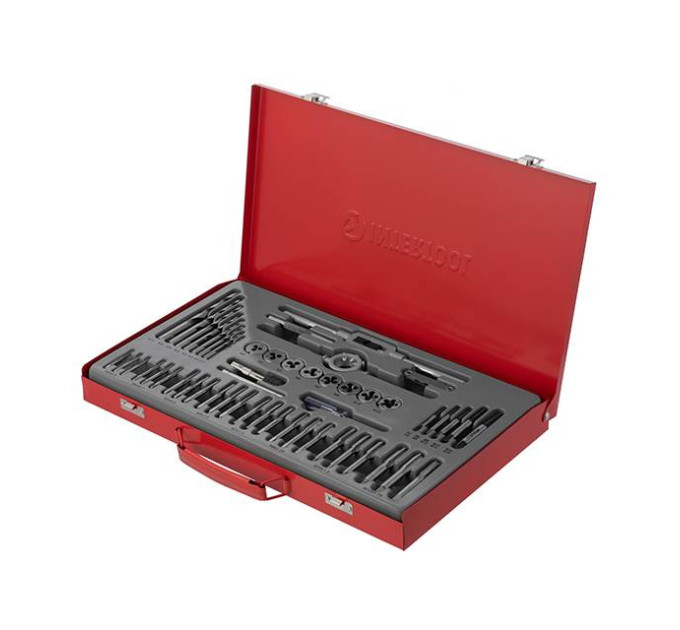 Набір плашок M3-M12 і мітчиків M3-M12, 52 од. INTERTOOL SD-8052