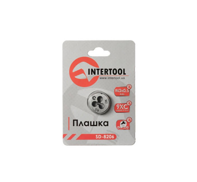 Плашка M3x0,5 мм INTERTOOL SD-8206