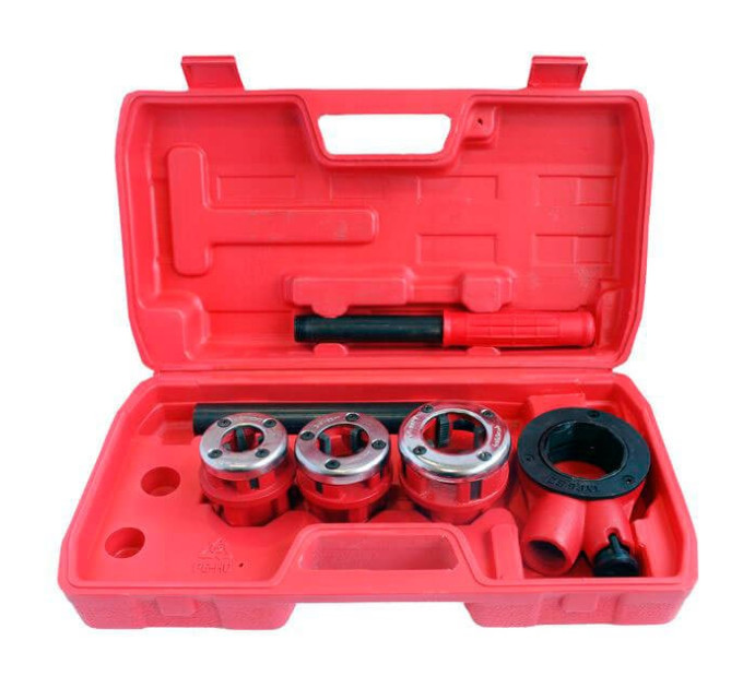 Набір плашок трубних 3 шт для нарання різьби 1/2"; 3/4"; 1" INTERTOOL SD-8003