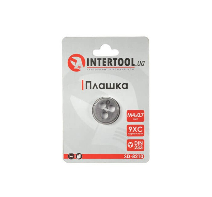 Плашка M4x0,7 мм INTERTOOL SD-8210
