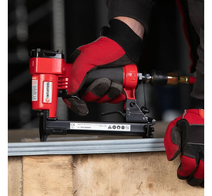 Степлер пневматичний для скоби 12.80*16 мм INTERTOOL PT-1610