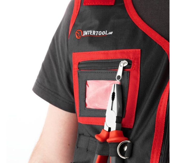 Жилет слюсарно-будівельний, 7 кишень, поліестер INTERTOOL SP-1001